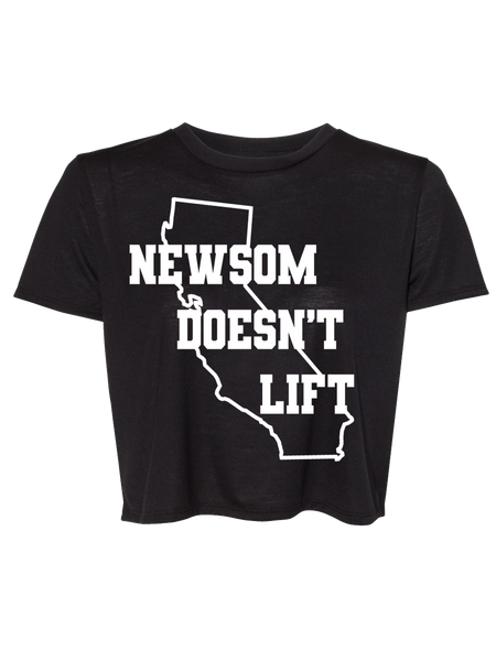 Newsom Doesn't Lift - Crop Tee